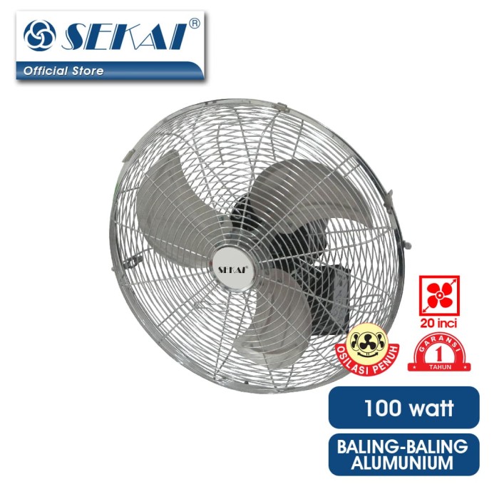 kipas dinding SEKAI HWN 2059 RC (Remote) 20 inch