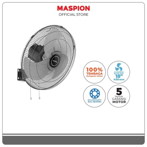 kipas dinding maspion baling besi PW 456 W 18 inch