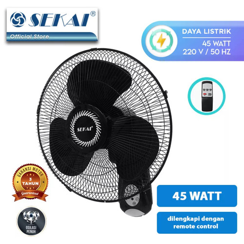 kipas dinding SEKAI WFN 1628 16 inch remote