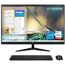 PC AIO ACER C27-1700 | Core I5-1235U | Mem 8GB | SSD 512GB | NO VGA | NO DVD | WIN 11 HOME | OHS 2021 | 27 Inch