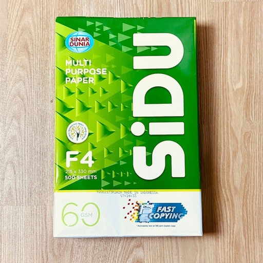 KERTAS HVS F4 60GR SIDU